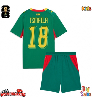 Senegal Ismaila Sarr #18 Replica Away Stadium Kit for Kids World Cup 2026 Short Sleeve (+ pants)